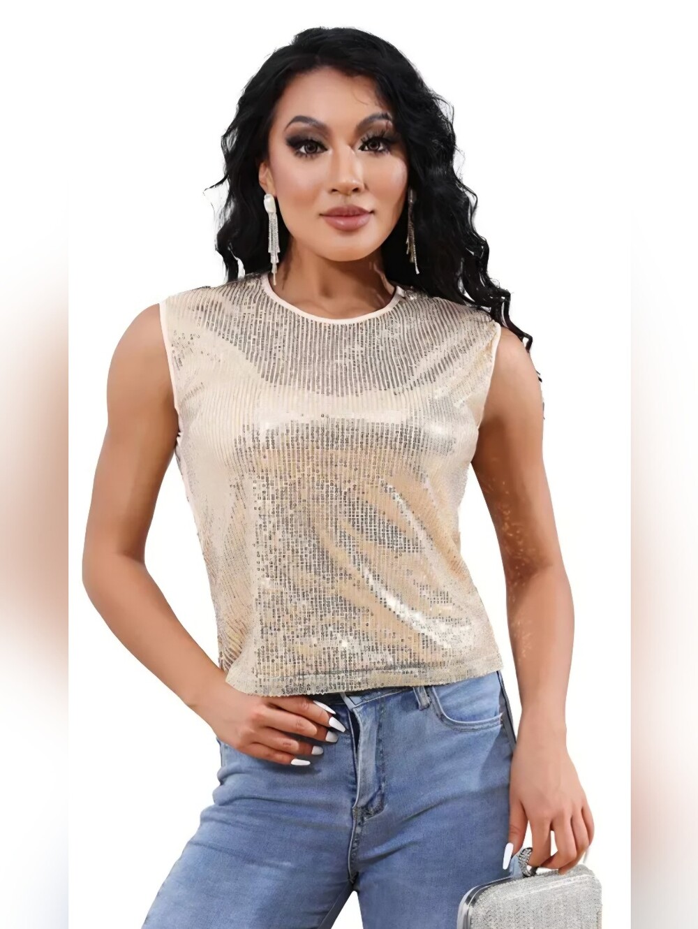 Sequin Tank Top